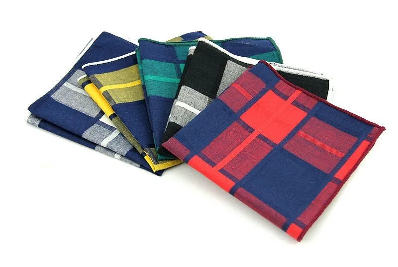 large handkerchief 100 cotton handkerchiefs plaid pocket square hanky