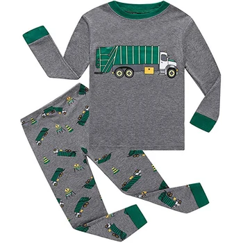 

Toddler Boy Clothes Set New Year Costume for Boy Cartoon Truck Long Sleeve Sleepwear Kids Pajamas Set for Children Pyjamas Suit