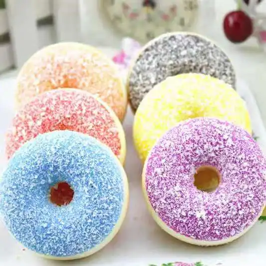 Squishy Squeeze Soft Colourful Doughnut Toy Stress Reliever Scented Slow Rising Relief Cute Antistress Decompression Toys Gift