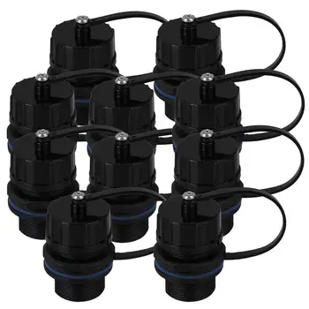 

10PCS LAN IP68 Ethernet Black Protection M20 Stuffing Locknut Plastic RJ45 Waterproof Gland Connector