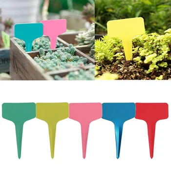 

T shape Plastic 20pcs Waterproof Gardening Plant Label Ornaments Gardening Label Nursery Flower Tag Soil Pin Card Plant Marker