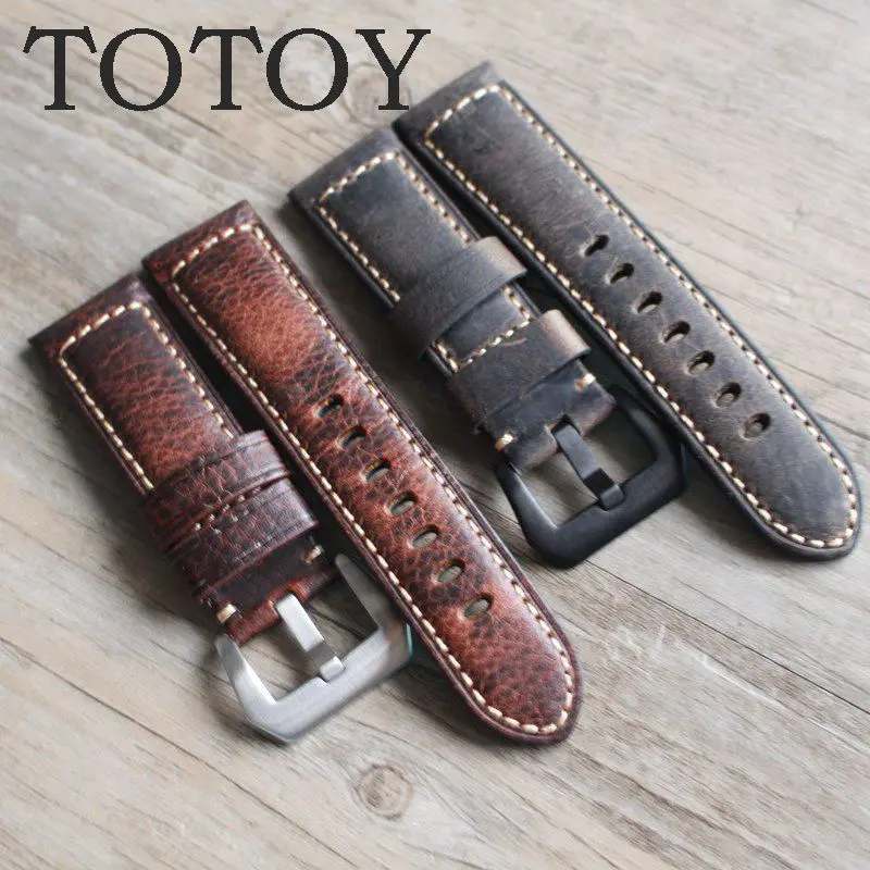 Bracelet Homme Cuir Bracelet De Montre En Cuir Brown Nubuck Fait