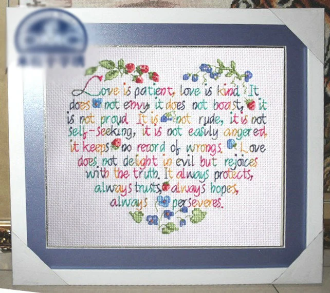 

QT020 DIY Craft Stich Cross Stitch Love Cotton Fabric Needlework Embroidery Crafts Counted Cross-Stitching Kit