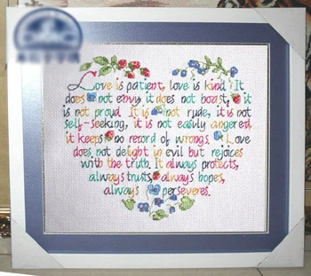 

QT020 DIY Craft Stich Cross Stitch Love Cotton Fabric Needlework Embroidery Crafts Counted Cross-Stitching Kit