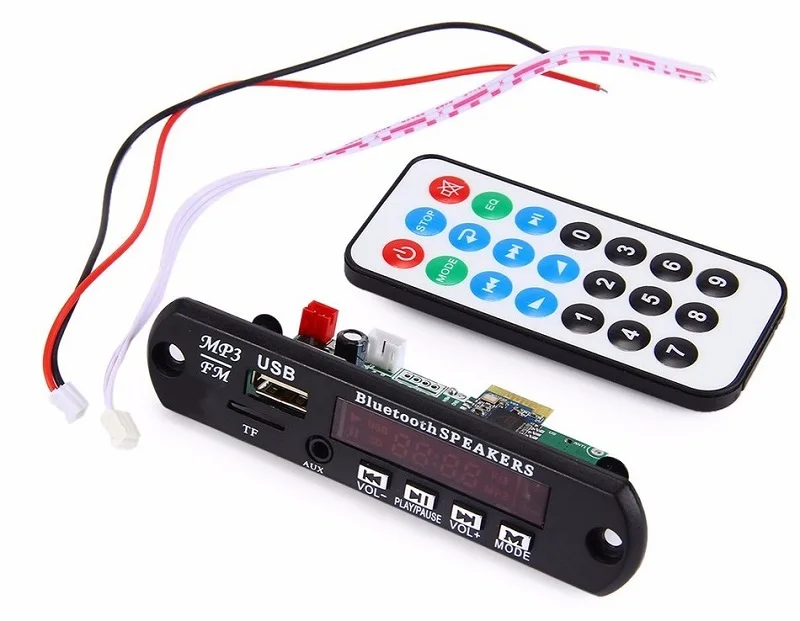 Top Quality 12V Bluetooth Car Digital HIFI Mini Amplifier LED USB MP3 Decode Board Radio Audio Remote Control Amplifiers