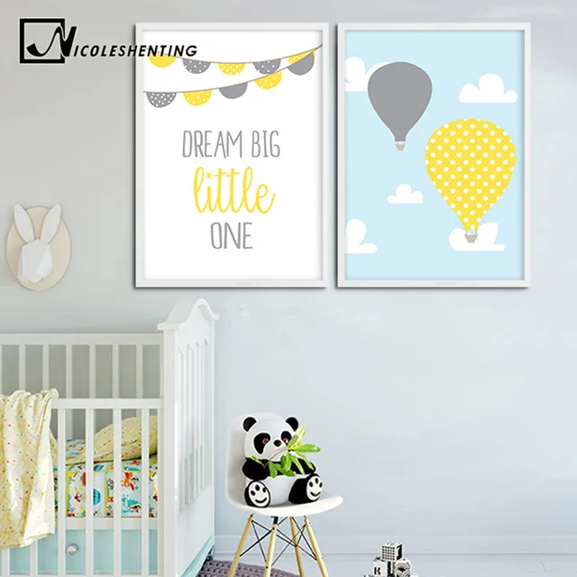Online Balloon Cartoon Wall Art Canvas Painting Dream Online Balloon Cartoon Wall Art Canvas Painting Dream Nursery Posters And Prints Nordic Kids Decoration Pictures Baby Bedroom Decor Aliexpress