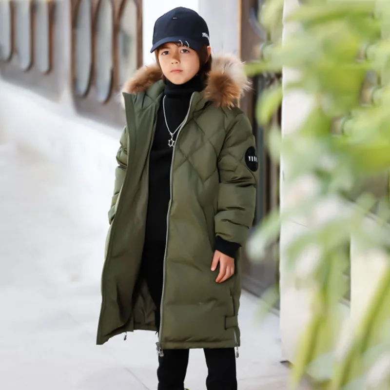 Bilemi/Легкая теплая водонепроницаемая зимняя куртка с тяжелым пухом для мальчиков
