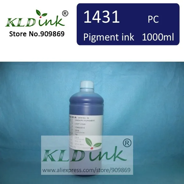 

[ KLD Ink ] 1PCS x 1000ml Compatible  BCI1431 BCI-1431 PHOTO CYAN Pigment ink for W6200 W6400 Large Format Printer