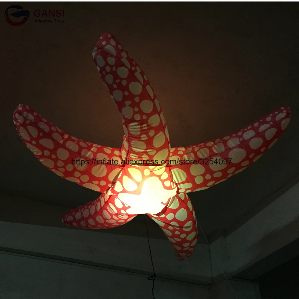 

Party club decoration customized attractive inflatable starfish with led light