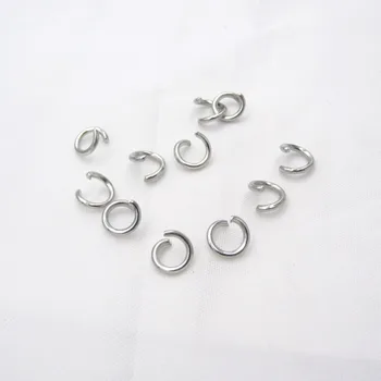

2000pcs Nickel-Free Silver Tone Color Stainless Steel Open Jump Rings Split Ring Necklace Bracelet Clasps DIY Jewelry Findings