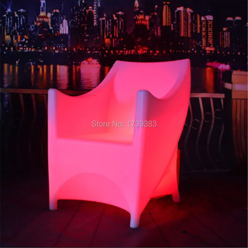 

16 Colors chaning rechargeable battery plastic illuminated led bar armchair remote control luminous armrest glowing backrest