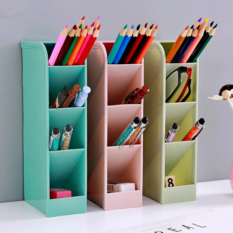 Креативная Мода Многофункциональный держатель для ручек настольный офисный ящик для хранения отделочный ящик для хранения пенал