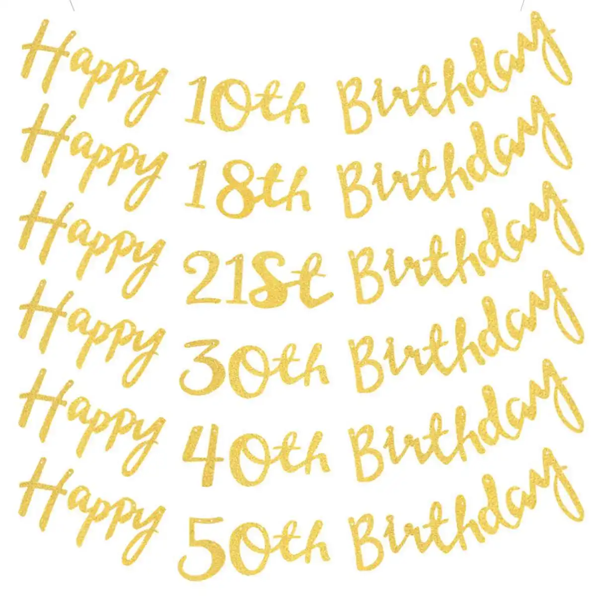 

Happy Birthday Banner Bunting Hanging Flag Garland Party Decor Banner Birthday Sign