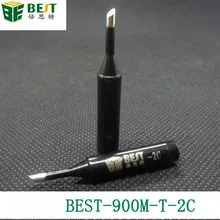 10 шт. Замена 900M-T-2C стальной Железный кончик паяльника для 936 907 898D 852D паяльник бессвинцовый сварочный Утюг ti