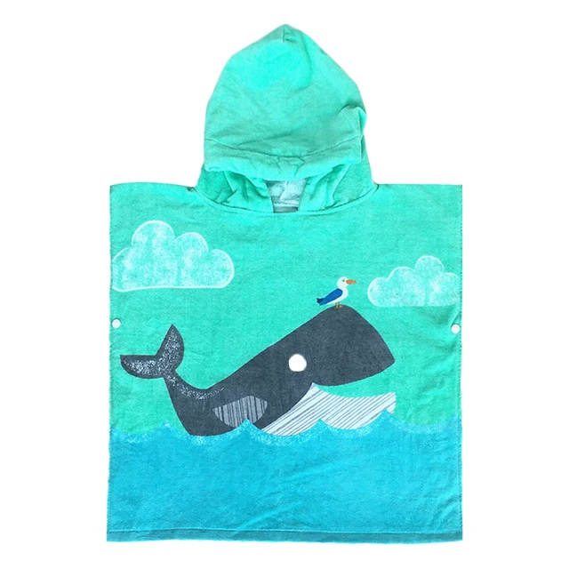 New Children Bath Towel Kids Hooded Beach Swimming Pullover Bath Towel