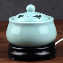 110 В~ 130 в Фарфор Воск нагреватель синхронизации Электрический диффузор Аромалампа масла теплее свеча воск тает теплее ароматическая курильница