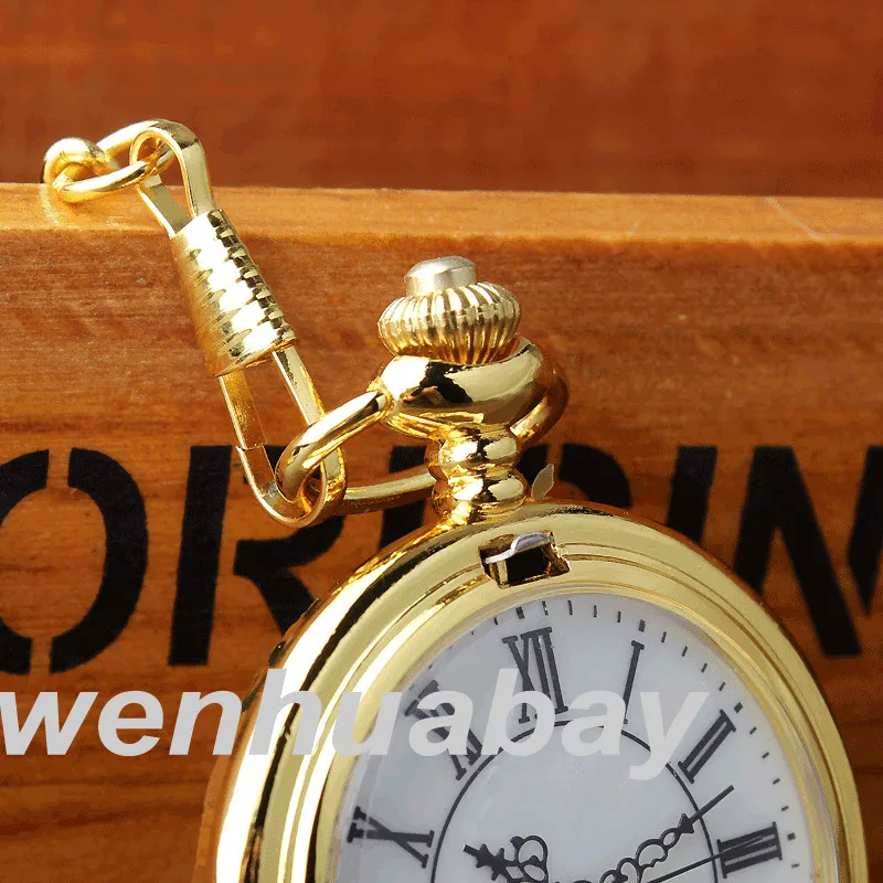 Роскошный чехол-портмоне в ретро-стиле стимпанк римские двойной дисплей золотые карманные часы Цепочки и ожерелья с подвесками для мужчин и женщин Подарки P329