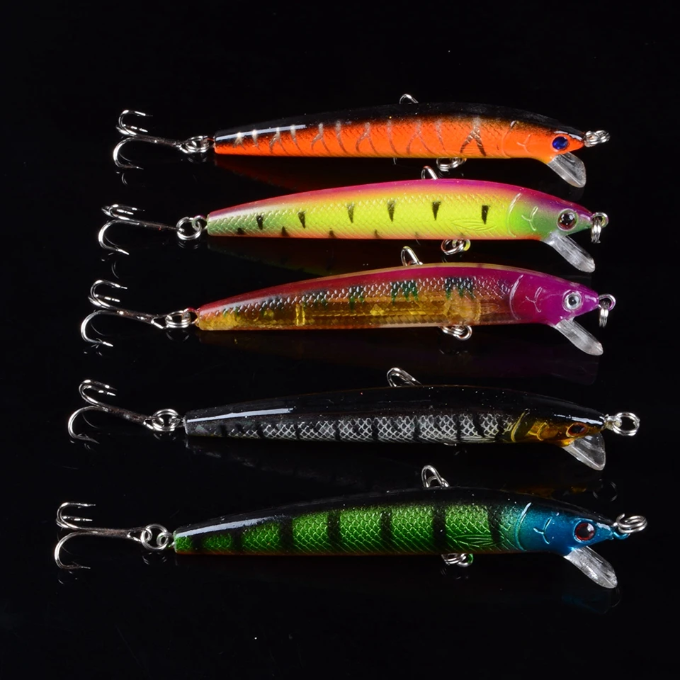 

5pcs Lifelike Minnow Fishing Lure Bait 9.5cm 8.5g Swimbait Floating Wobblers Lure Popper Fishing Lure Pesca With 3D Eyes