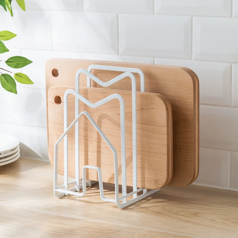 

Iron Art Kitchen Storage Tableware Draining Shelf Holder Pot Lid Cutting Board Organizer Draining Rack Shelf Kitchen Organizer