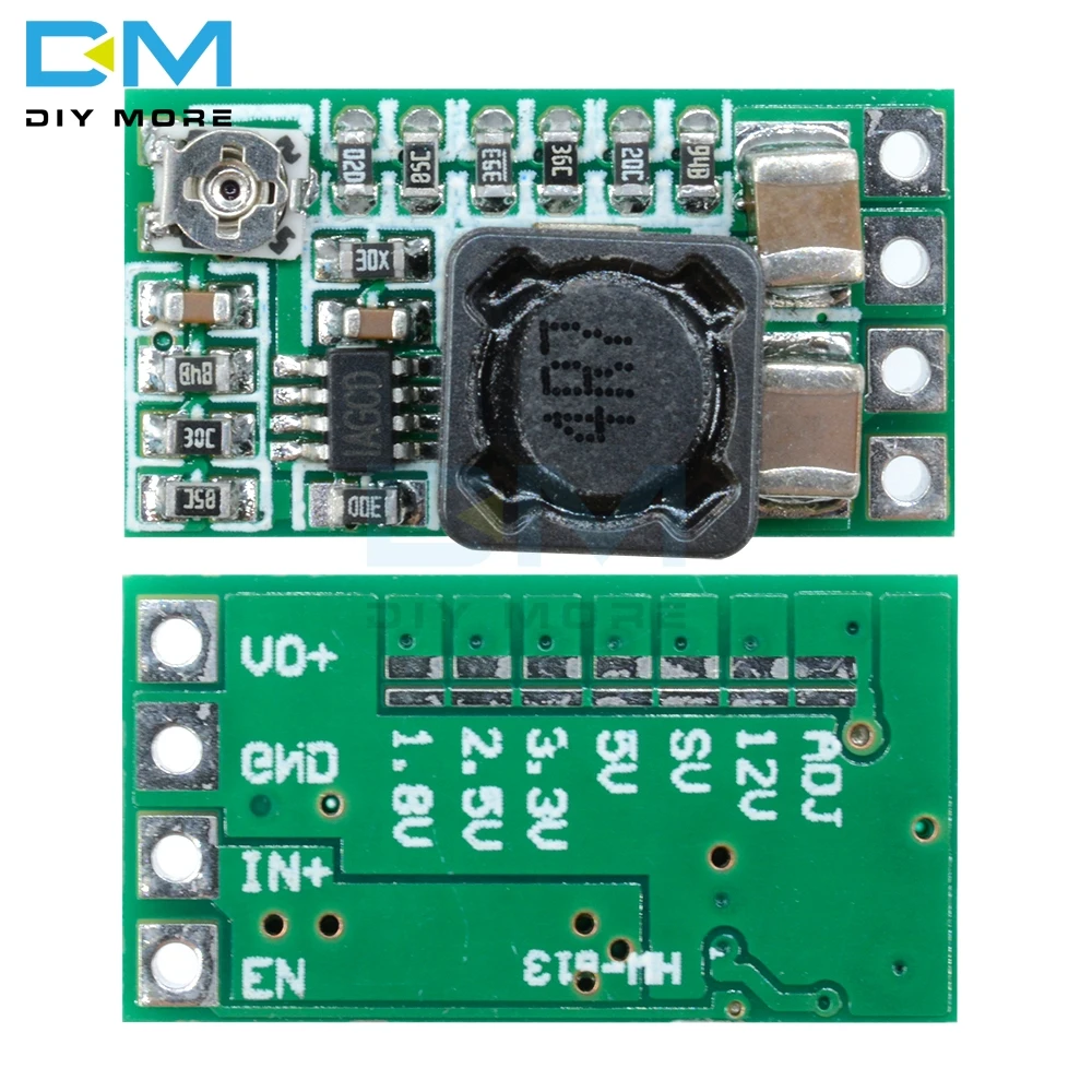 5 шт. мини DC-DC 12-24 В до 5 В 3 А Макс понижающий модуль питания преобразователь напряжения Регулируемый 1,8 в 2,5 в 3,3 В 5 в 9 в 12 В