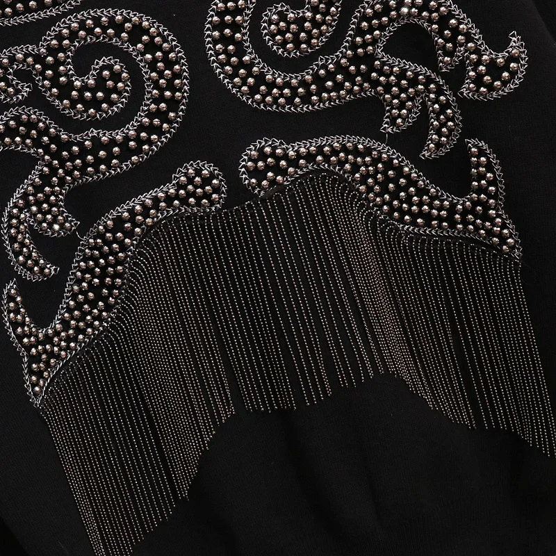 Perles 2 Tricoté Gland Pantalon Deux Pièces Chandail Set Costumes 2018 Femmes Hiver Ensemble q5HOxwX