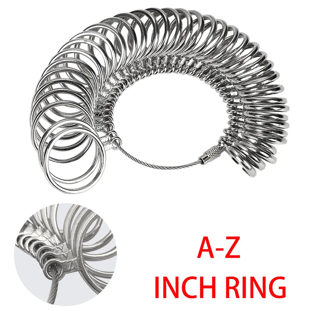 

New design Ring Sizer Set Jewelry Rings Sizer Gauge Tool Stainless On Finger Measuring Ring Tool Rings Set Size
