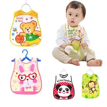 Рулон нагрудники Регулируемый Водонепроницаемый тканевый слюнявчик для детей ясельного возраста с героями мультфильмов Животные моющиеся фартук для детей для кормления, для еды свободное вытирания слюней младенцев Полотенца