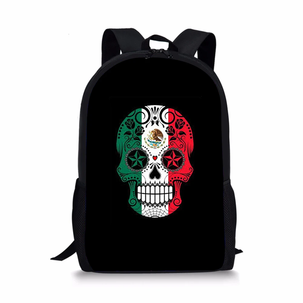 THIKIN Cool Italy Flag Skull школьные сумки для подростков мальчиков детская сумка дорожная Mochila Escolar школьная сумка из полиэстера Мужская - Цвет: As picture