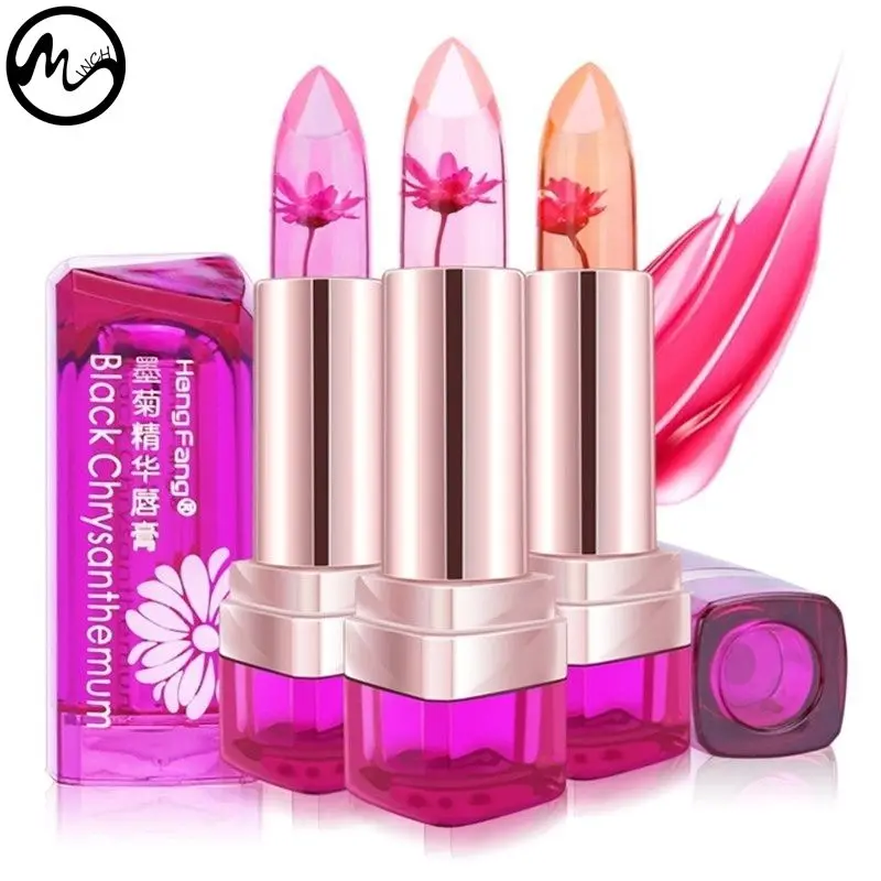 

MINCH Sweet Jelly Lipstick Flower Moisturizing Lips Blam Color Changable Lips Care Beauty Makeup Long-lasting Lip Cosmetic