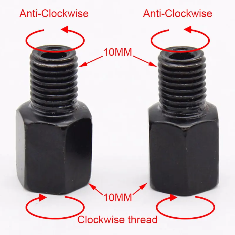 Nordson 2pcs Motorcycle Rearview Mirror 10mm to 10mm Mirror Forward Reverse Adapter Bolts Screw For Honda Yamaha Suzuki Kawasaki