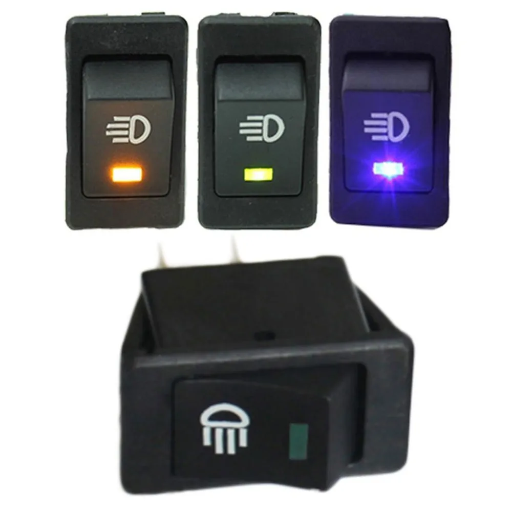 

Waterproof Latching Rocker Toggle ,Yellow Green Blue 4Pin 2Position, 12V 35A Car Auto Fog Light Rocker Toggle Switch LED#267741