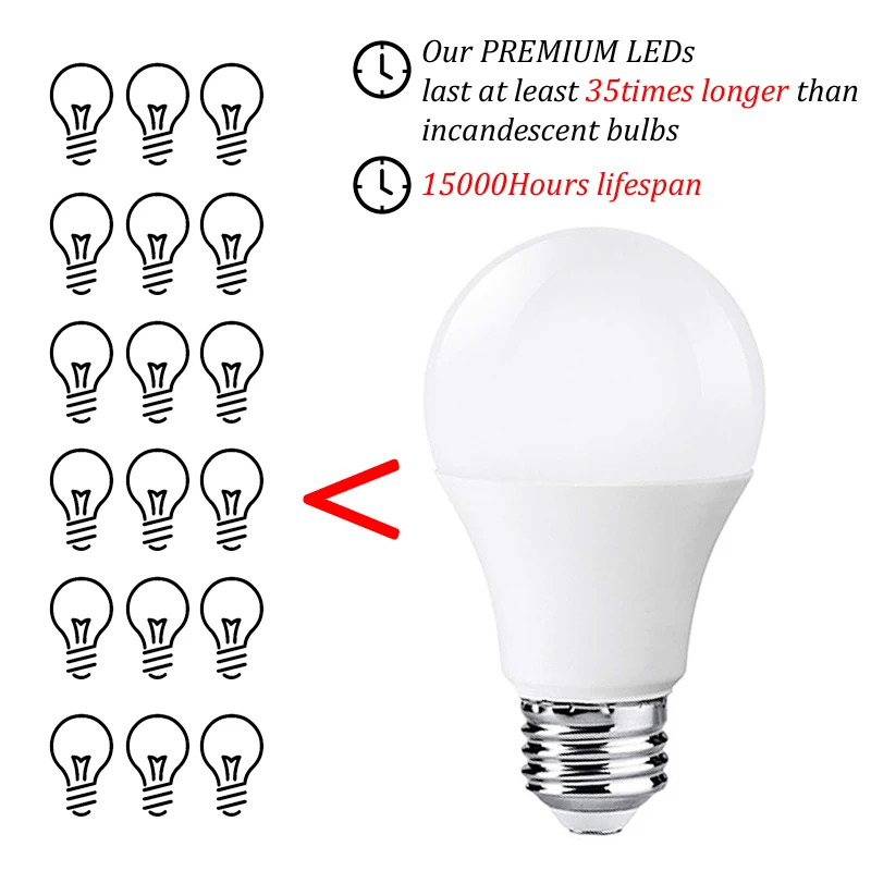 Eslas llevó las lámparas de bulbo E27 B22 110 V 220 V 240 V bombilla de luz inteligente IC 10 W 1000LM Super brillo 6500 K Bombilla LED proyector Eslas llevó las lámparas de bulbo E27 B22 110 V 220 V 240 V bombilla de luz inteligente IC 10 W 1000LM Super brillo 6500 K Bombilla LED proyector