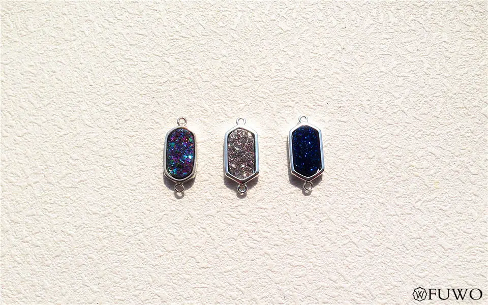 Aura Druzy Agate Bezel Connector 8