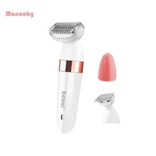 Manooby бритва 3-в-1 беспроводные Водонепроницаемый триммер для волос на теле щетка для чистки лица поворотный массаж комплект двойного назначения бритвы