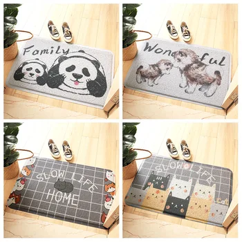 

Environmentally Friendly Household Dusting PVC Wire Ring Mats Cartoon Household Bathroom Wear-resistant Anti-slip Mats