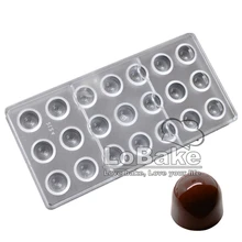 Прочный 21 полостей цилиндр полусферической формы PC поликарбонат пластик плесень для шоколада выпечки принадлежности для выпечки, помадка желе формы
