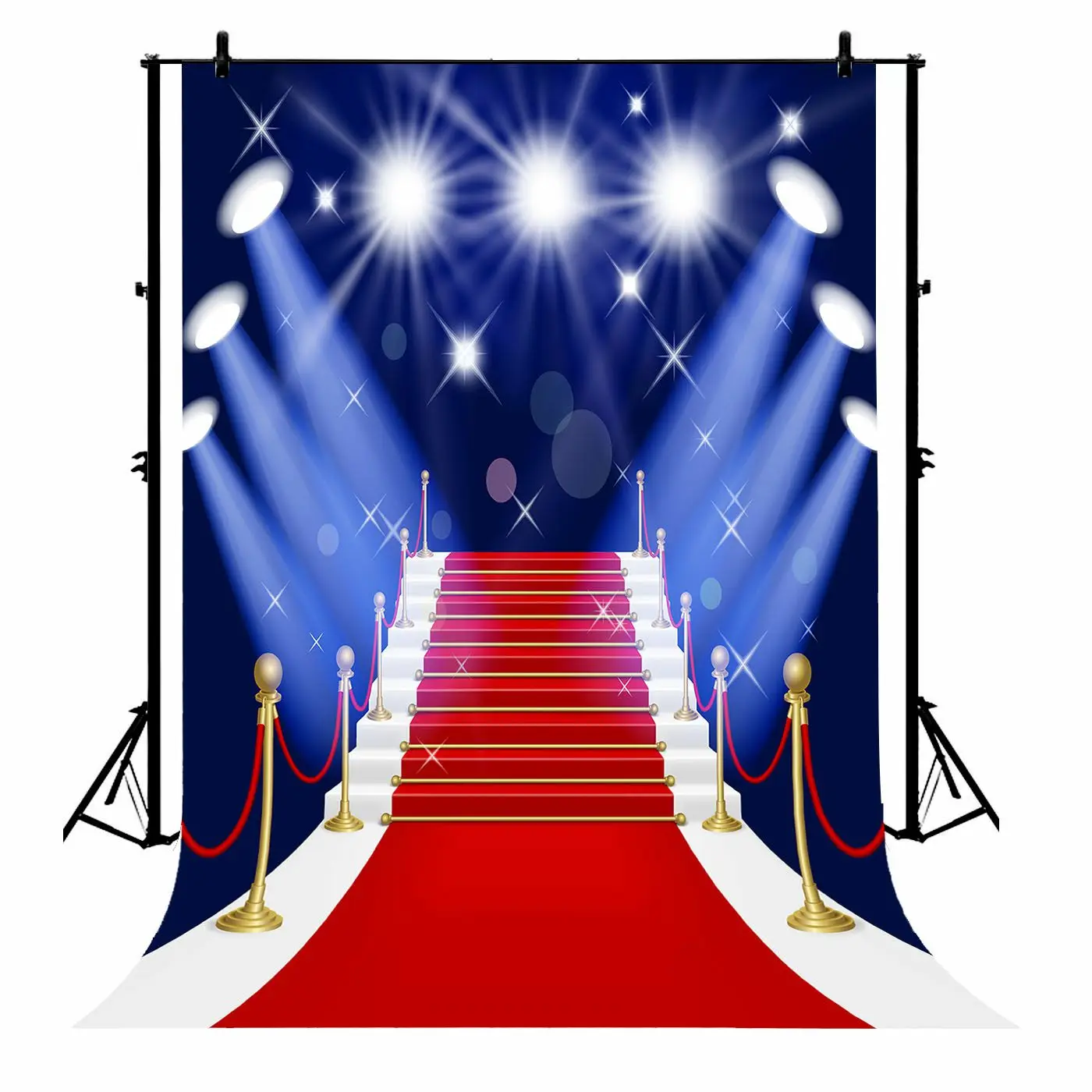 

5x7ft Hollywood Red Carpet Avenue Stars Wedding Party Polyester Photo Background Portrait Backdrop