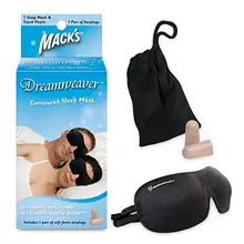 Eye Mask with Mack's Ultra Soft Foam Earplugs Mack's Dreamweaver Contoured Sleep Mask-Comfortable, Adjustable, Dual Strap Eye Mask with Mack's Ultra Soft Foam Earplugs Mack's Dreamweaver Contoured Sleep Mask-Comfortable, Adjustable, Dual Strap
