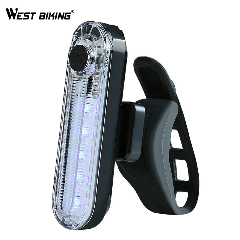 WEST BIKING велосипедный задний фонарь водонепроницаемый супер яркий USB Перезаряжаемый 4 режима легкий MTB дорожный ночной Предупреждение ющий велосипедный фонарь