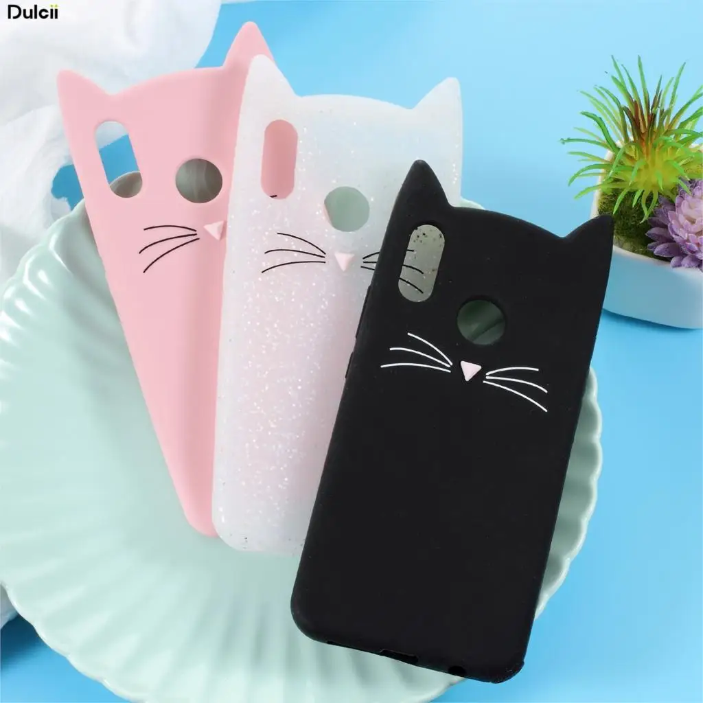 Dulcii чехол для huawei p20 Lite принципиально розовые чехлы lite Накладка телефона 3D Cat