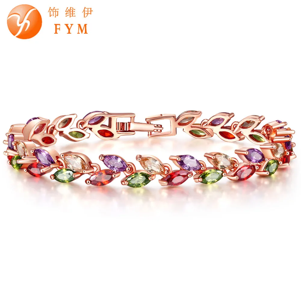 Женский браслет с фианитами золотистого цвета|bracelets for|bracelets for women weddingbracelet with |