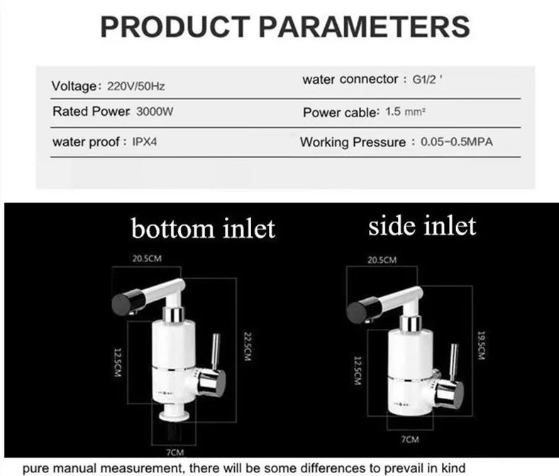 Кран водонагреватель Душ Электрический tankless непрерывная Горячая мгновенный нагрев для Ванная комната Кухня Раковина смесительный кран ЕС