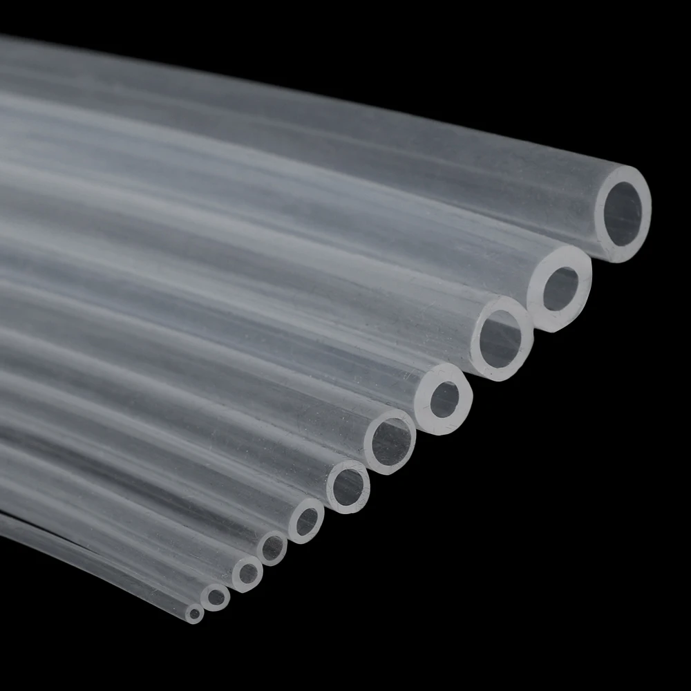 Compra Flexibles de calidad alimentaria 1 metro transparente manguera de goma de silicona 2 3 4 5 6 7 8 10 mm diámetro tubo Flexible de silicona Dropship 85ZOgAB96