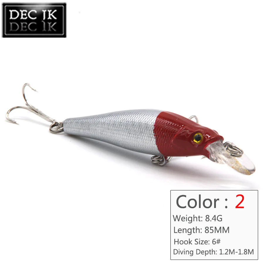 6PCS Floating Crankbaits Minnow Peche Sea Fishing Bait Lot Swimbait Laser Hard Artificial Lures For Fish Topwater Trolls Jerkbait (2)