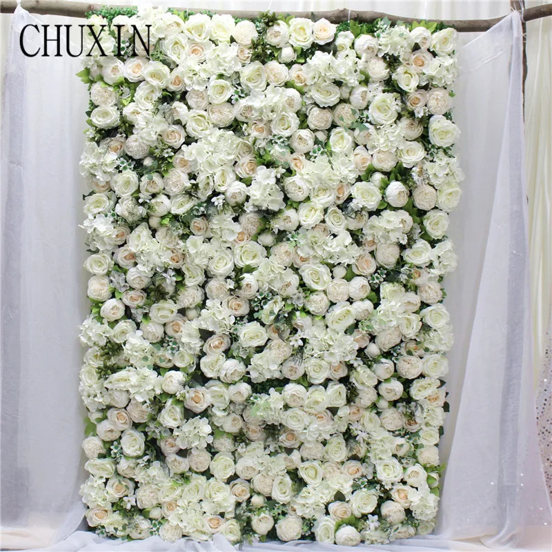

40cm*60cm Artificial rose flower wall wedding creative background wall deco fake flower hotel welcome holiday celebration deco