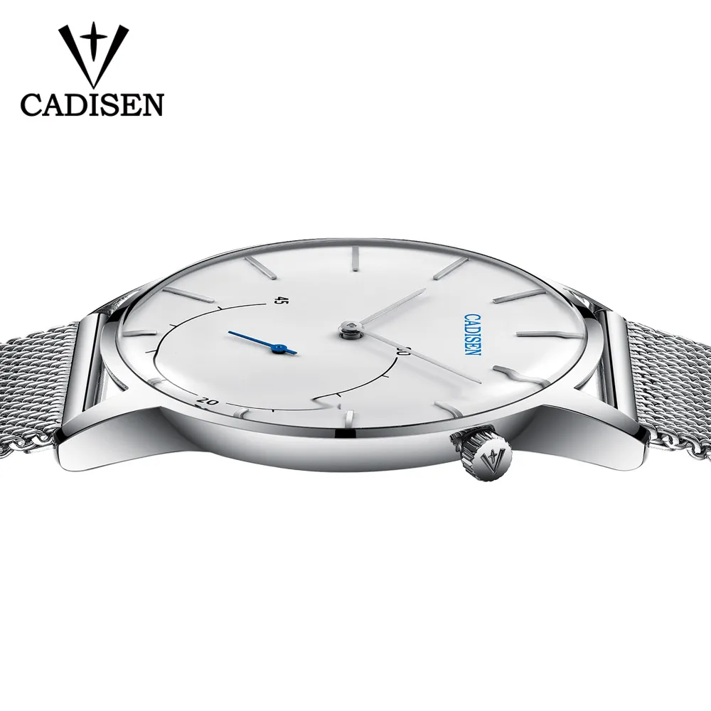 CADISEN кварцевые часы мужские брендовые военные наручные часы мужские полностью стальные известные деловые мужские часы водонепроницаемые Relogio Masculino