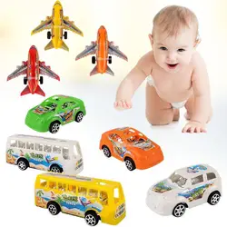 9 шт./компл. автобус автомобиль самолет модель комплект Дети Детские забавные игрушки