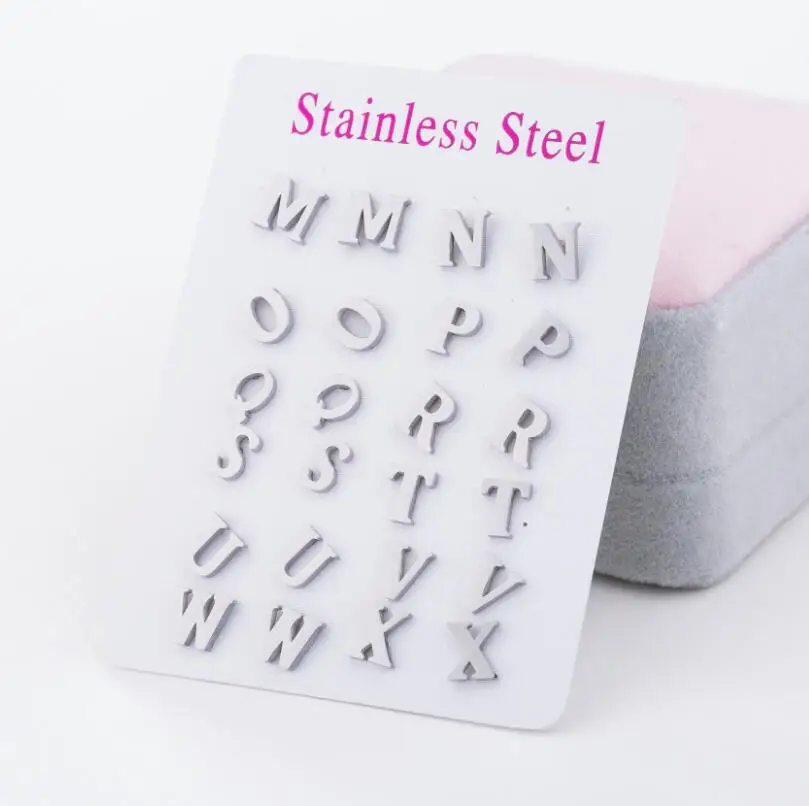 Yiustar A-Z Alphabet Earrings in Stud Earrings Tiny Lovely Alphabat Letter Earrings for Women Girls Kids Personalized Jewelry Fashion Jewelry