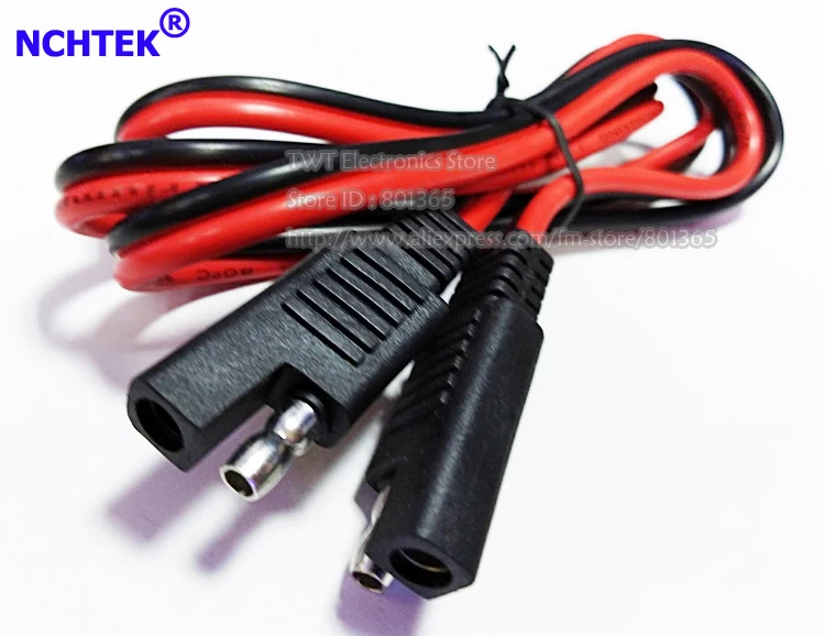 

NCHTEK SAE to SAE Extension Connector Cable Quick Disconnect Wire Harness About 1M/Free Shipping/2PCS