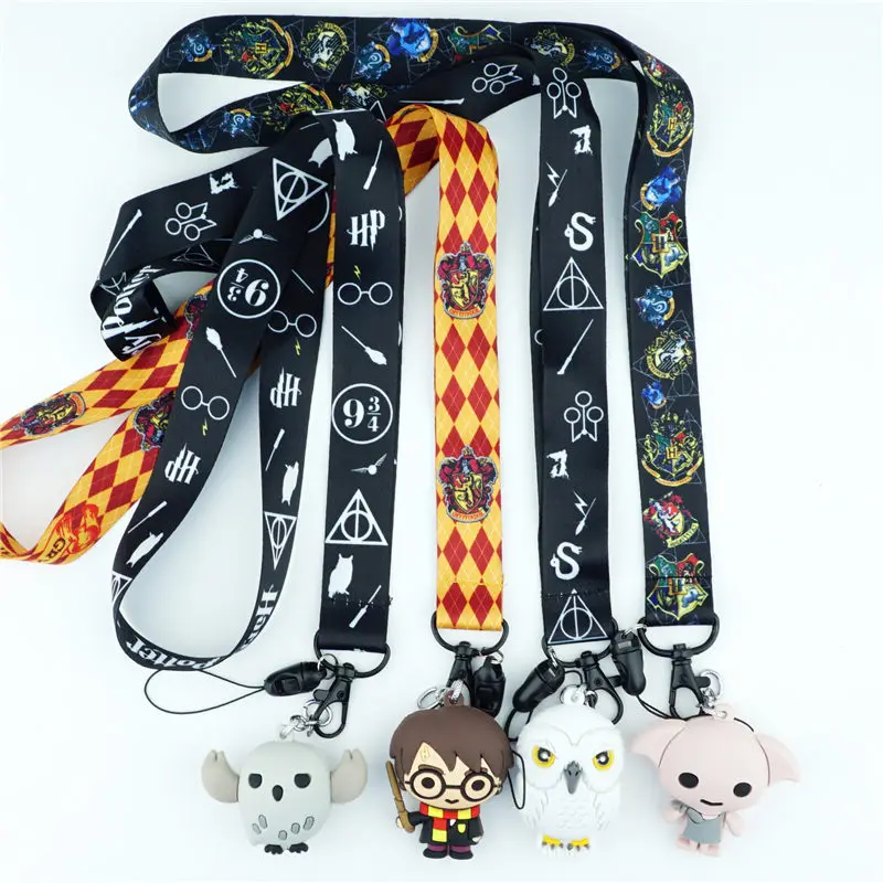

Hogwarts School OWL Hedwig Dobby Lanyard Neck Straps Charms Cell Phone Rope ID Badge Holder Key chain Pendant Cosplay gift
